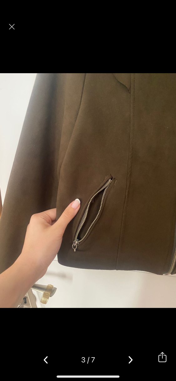 Kadife crop ceket - Görsel 3