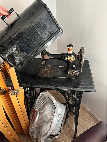 Vintage Antika Demir Dikiş Makinesi Singer