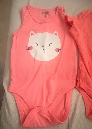 Renkli Desenli Kolsuz ve yarım kolluBebek Body Seti - Görsel 4