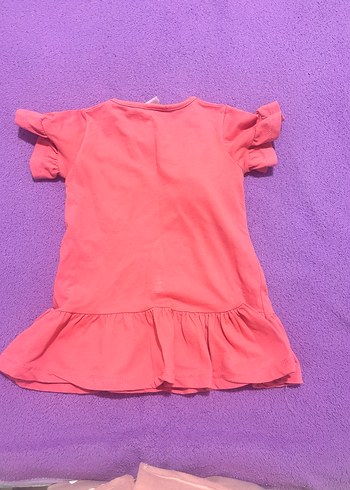 Pembe Kız Çocuk Fırfırlı Elbise - Görsel 3