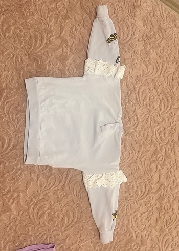 Dantel Detaylı Mor Bebek Kız Takımı - Görsel 5