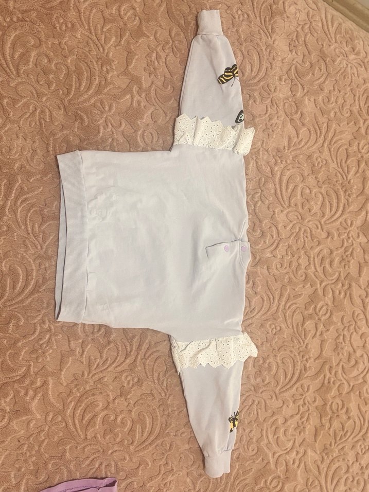 Dantel Detaylı Mor Bebek Kız Takımı - Görsel 5