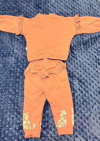 Pembe Kedi Baskılı Bebek Kız Takımı - Görsel 2