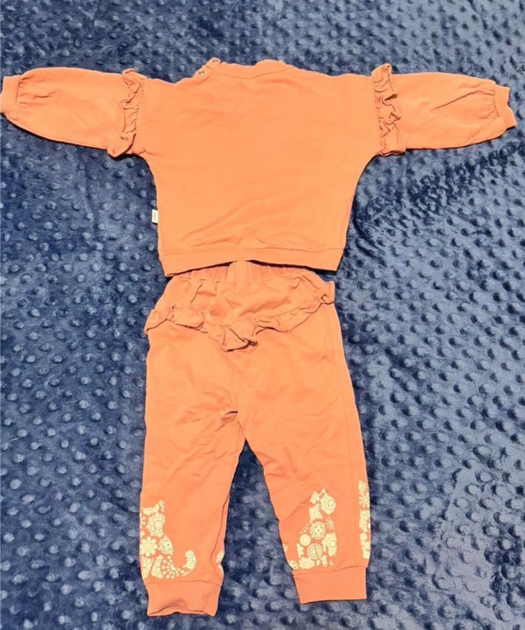 Pembe Kedi Baskılı Bebek Kız Takımı - Görsel 2