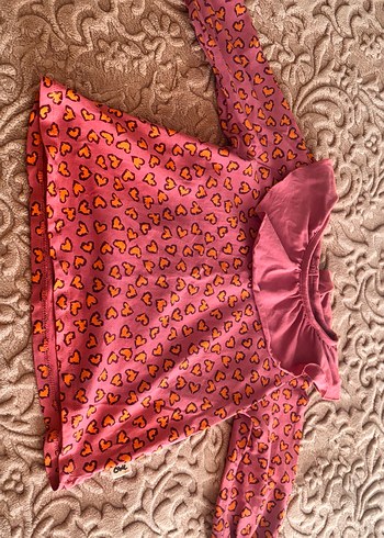 Uzun Kollu Fırfırlı Bebek Kız Takımı - Görsel 3