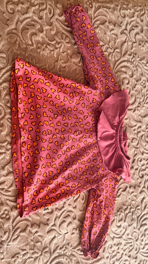 Uzun Kollu Fırfırlı Bebek Kız Takımı - Görsel 3