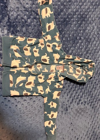 Kapüşonlu Fil Desenli Çocuk Hırkası - Görsel 6