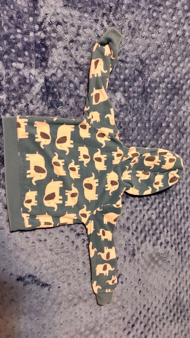 Kapüşonlu Fil Desenli Çocuk Hırkası - Görsel 3