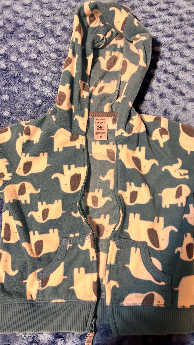 Kapüşonlu Fil Desenli Çocuk Hırkası - Görsel 5