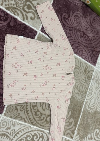 Kız Çocuk Çiçek Desenli Uzun Kollu Bluz - Görsel 4