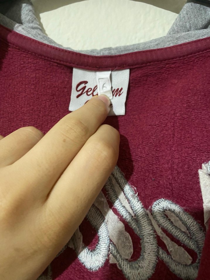 Bordo Fermuarlı Erkek Sweatshirt Kapüşonlu - Görsel 4