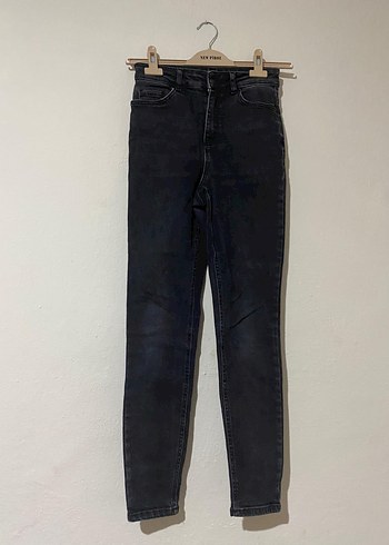 Gri Midi Boy, Kemer Detaylı Dar Kesim Kadın Kot - Görsel 3