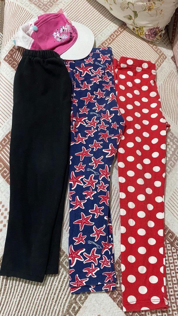 Kız Çocuk Renkli Bağlamalı Tayt - Görsel 2