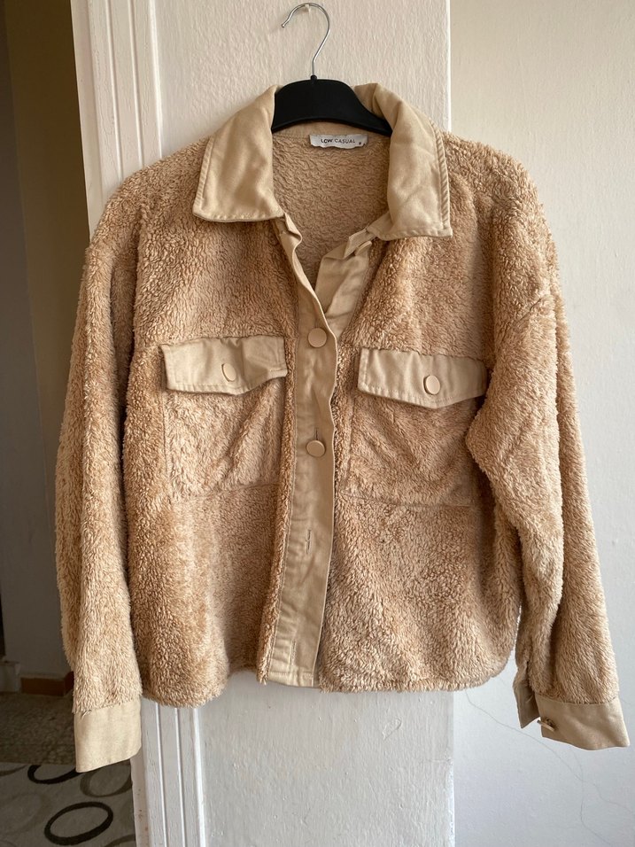 Düğmeli Bej Kadın Midi Kaban - Görsel 2