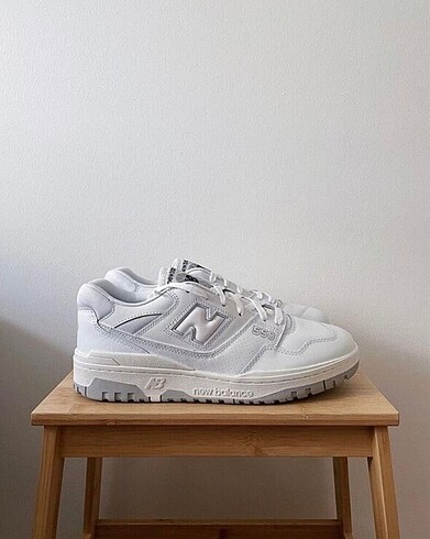 Unisex New balance 550 white&grey spor ayakkabı