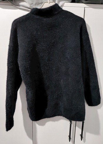 Fularlı Rahat Örgü Kadın Kazak - Görsel 5