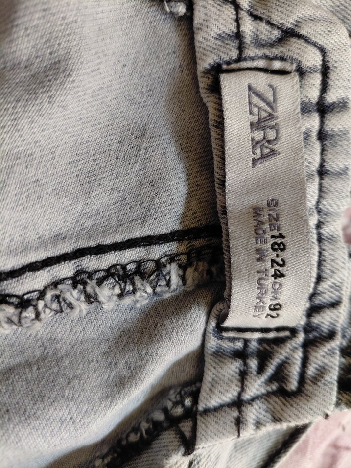 Kızlar için Gri Kot Salopet - Görsel 4