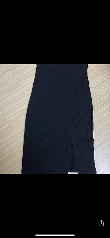 m Beden siyah Renk Siyah basit yırtmaçlı elbise