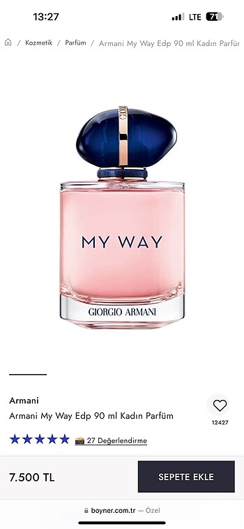 Armani My Way 90 ml