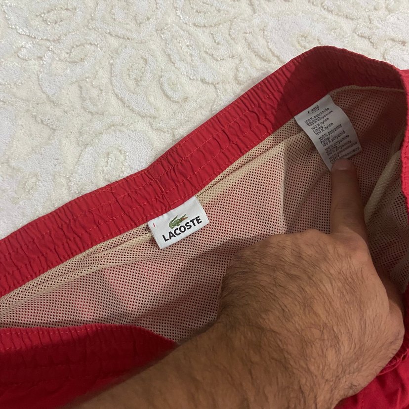 Lacoste Kırmızı Mini Erkek Deniz Şortu - Görsel 3