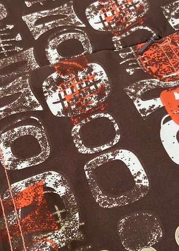 Desenli Kahverengi Erkek Mayo Şort - Görsel 5