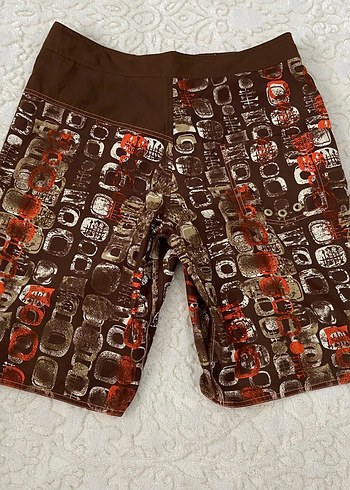 Desenli Kahverengi Erkek Mayo Şort - Görsel 4