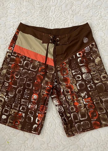 Desenli Kahverengi Erkek Mayo Şort - Görsel 2