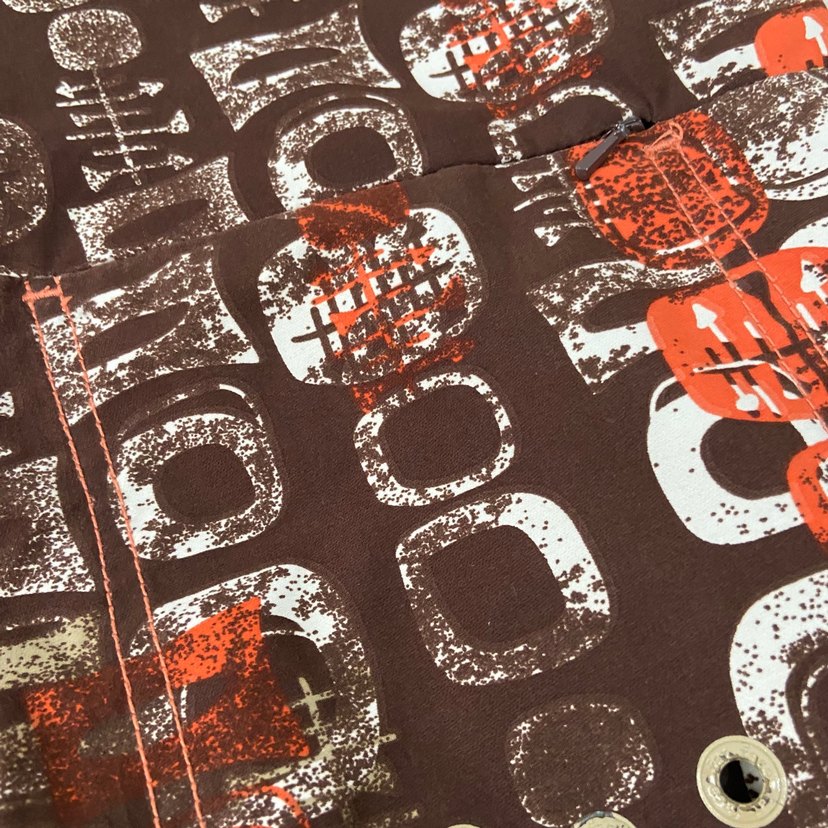 Desenli Kahverengi Erkek Mayo Şort - Görsel 5