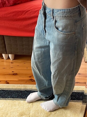 36 Beden mavi Renk baggy jean