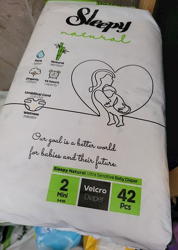 Sleepy Natural Mini Bebek Bezi 42'li Velcro