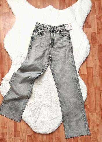 Zara Wide Leg Bol Paça Jean Kot Pantolon