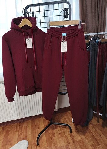 Nike Bordo eşofman takımı kapşonlu