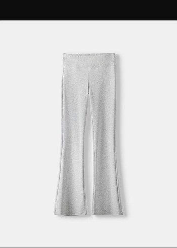 Gri Kadın İspanyol Paça pantolon tayt Bershka - Görsel 7