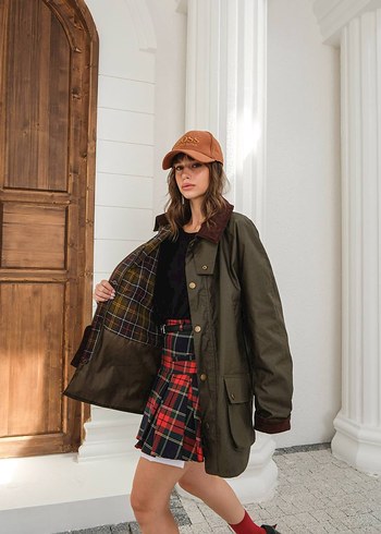 Barbour Bristol unisex ceket Erkek Kadın Ceket, Salaş Kesim Mont