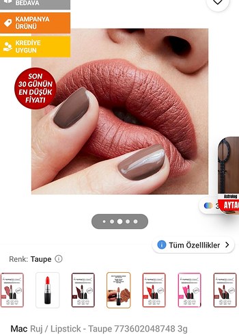 Koyu Bej Renkli Taupe 616 Ruj - Görsel 7