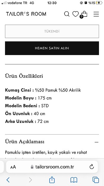 m Beden Tailors room triko pelerin