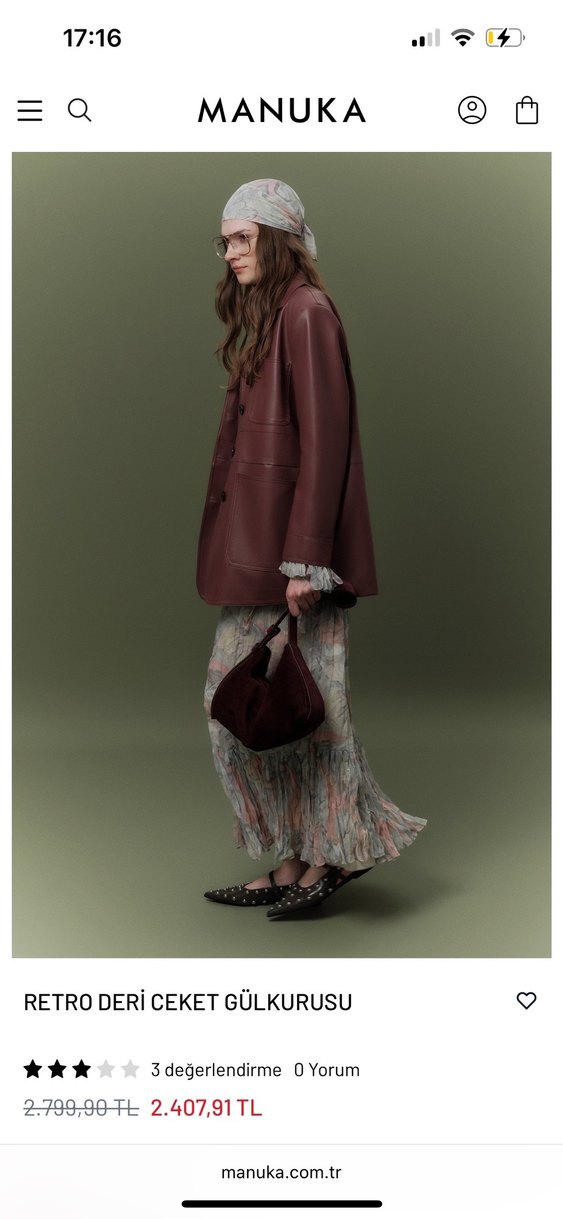 Manuka Retro Deri Ceket - Görsel 3