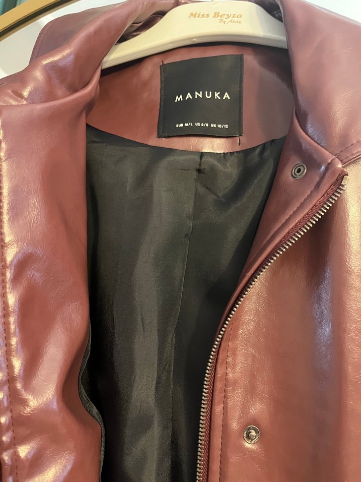 Manuka Retro Deri Ceket - Görsel 5