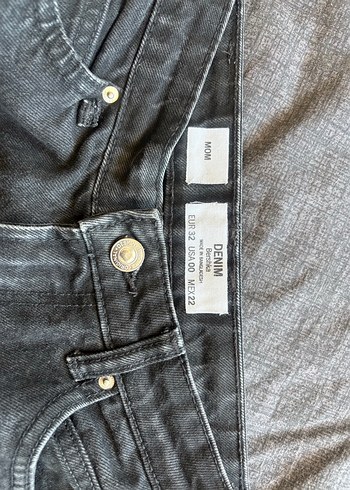 32 Beden Gri Salaş Midi Denim Kadın Kot Pantolon