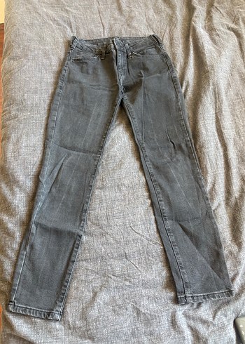 Gri Midi Kadın Denim Pantolon