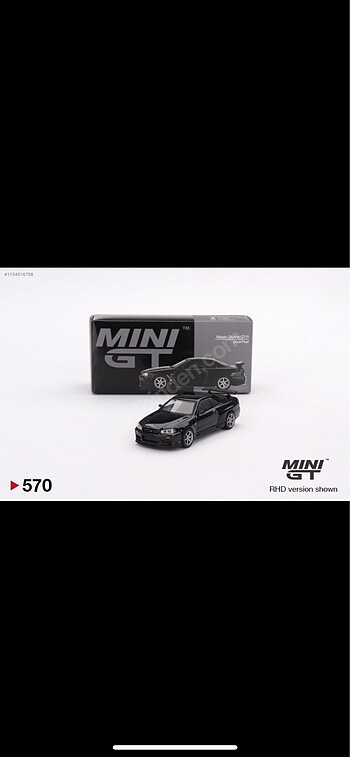 Mini GT-570-Nissan Skyline GT-R (R34) V-Spec / Black Pearl