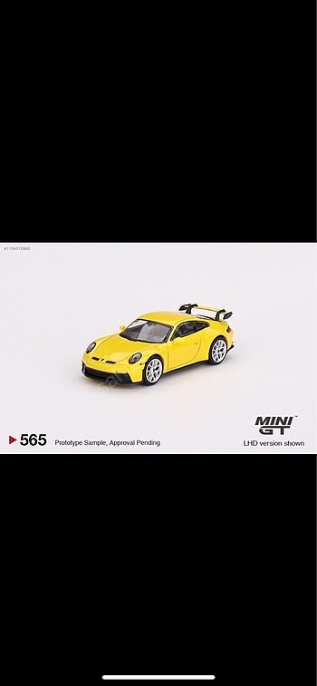  Mini GT-565-Porsche 911 (992) GT3 / Racing Yellow
