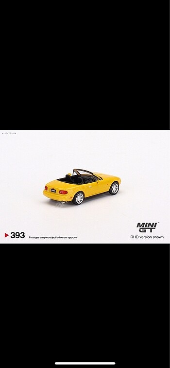  Beden Mini GT-393-Mazda MX-5 Eunos Roadster / Sunburst Yellow