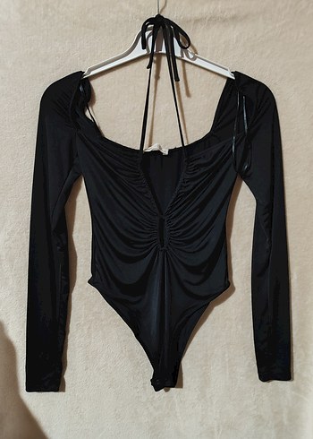 Drapeli Siyah Gotik Strappy Bluz