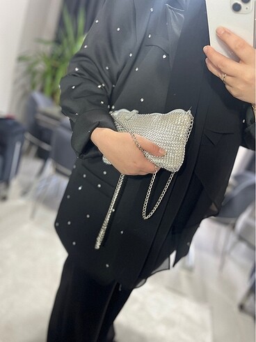 Zara Taşlı blazer takım