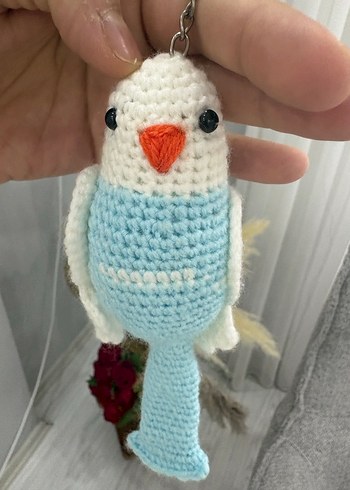 Renkli Örgü Kuş Anahtarlık - Görsel 5