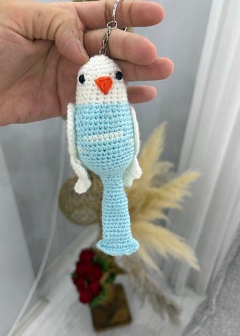 Renkli Örgü Kuş Anahtarlık - Görsel 4