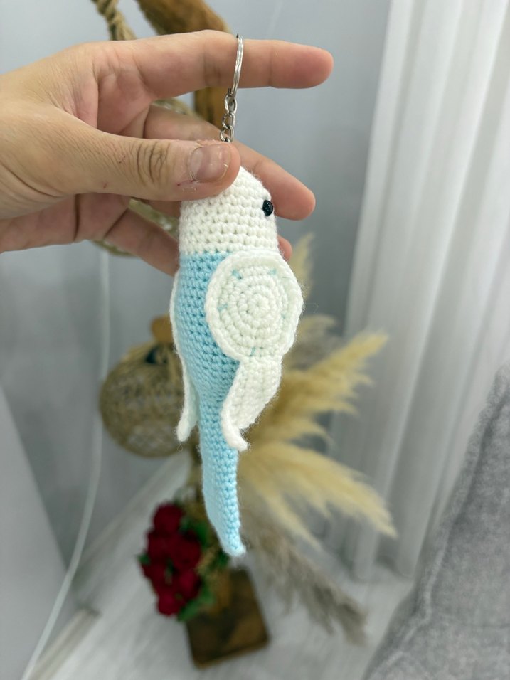 Renkli Örgü Kuş Anahtarlık - Görsel 2