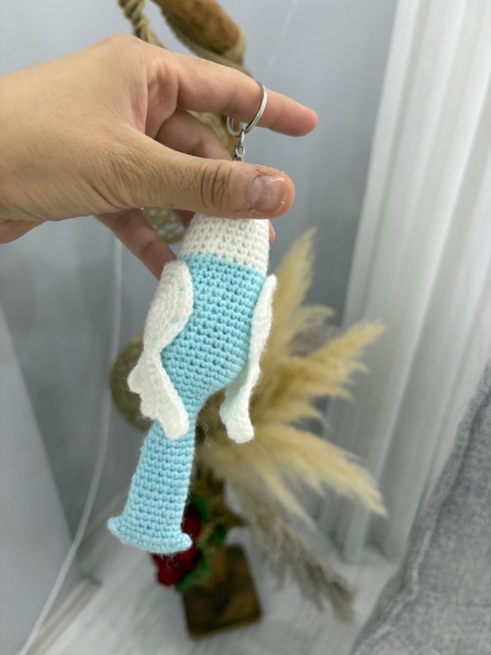 Renkli Örgü Kuş Anahtarlık - Görsel 3