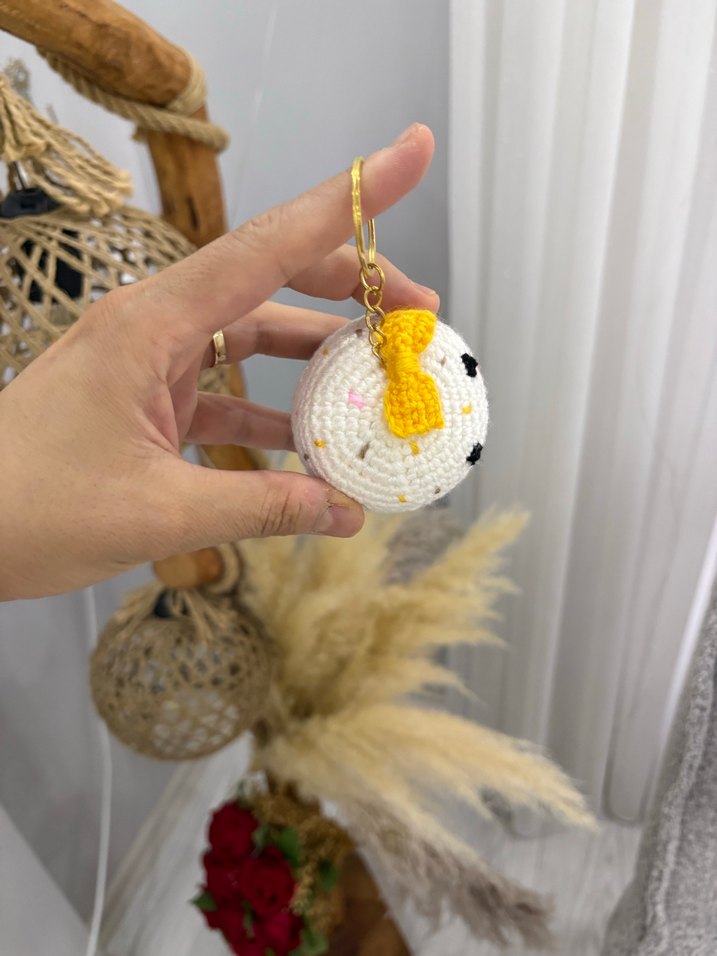 Bej etipuf Anahtarlık - Görsel 2